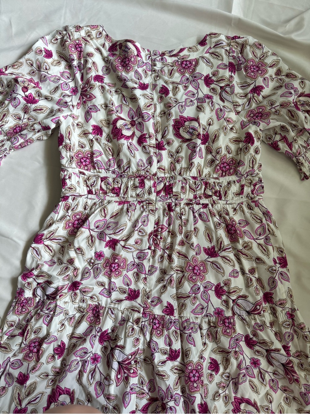 Like New Ann Taylor Floral Flowy Pink Maxi Dress Size 6 - Picture 6 of 6